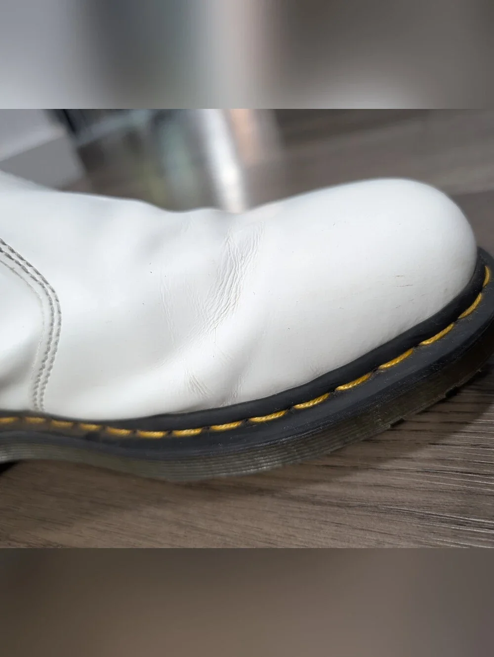 Dr. Martens Yellow Stitch Smooth Leather Chelsea Boots